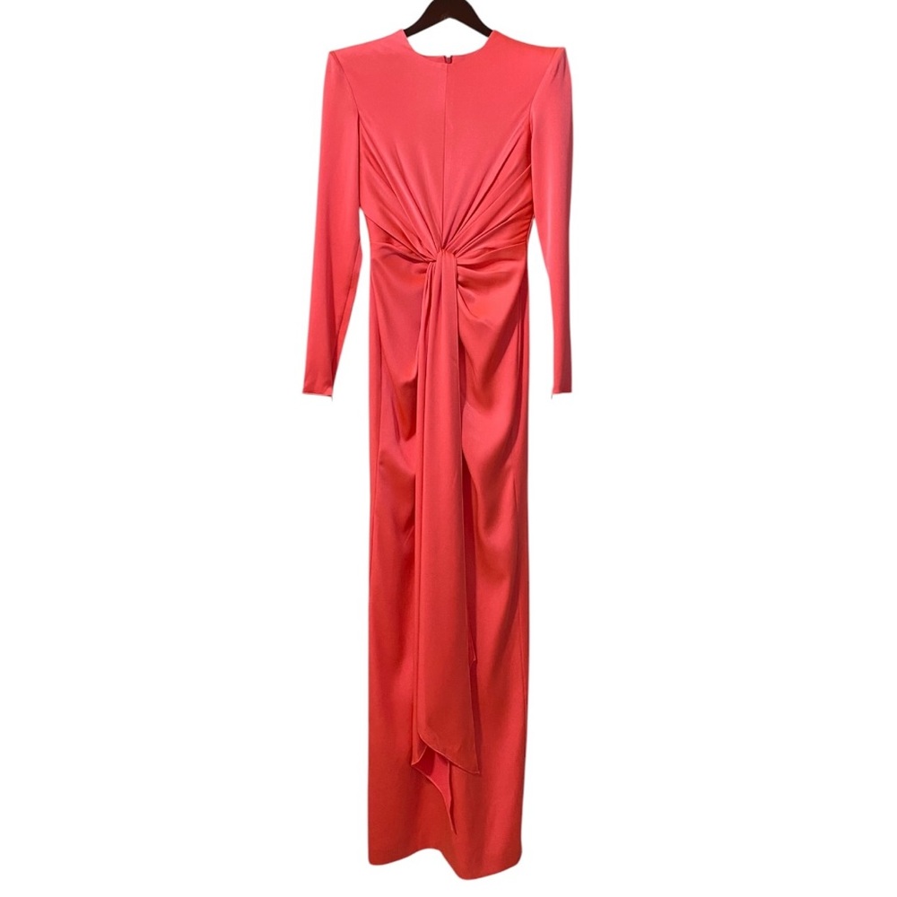 NWT Alex Perry Graves Tie Front Satin Crepe Gown Dress Size 8 - Picture 6 of 10